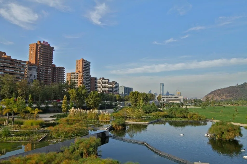 Parque Bicentenario en Santiago de Chile
