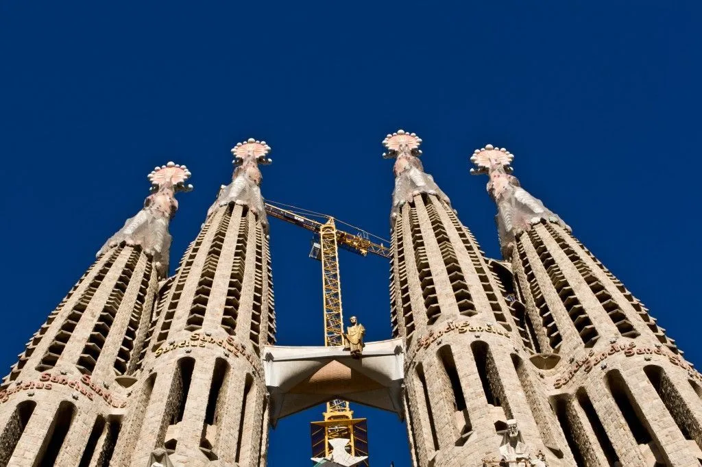 Torres de la Sagrada Familia en Barcelona