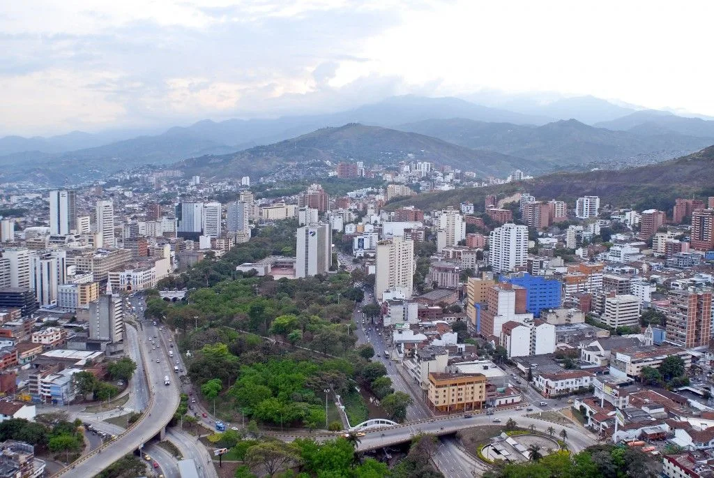 Vista aérea de Cali, Colombia