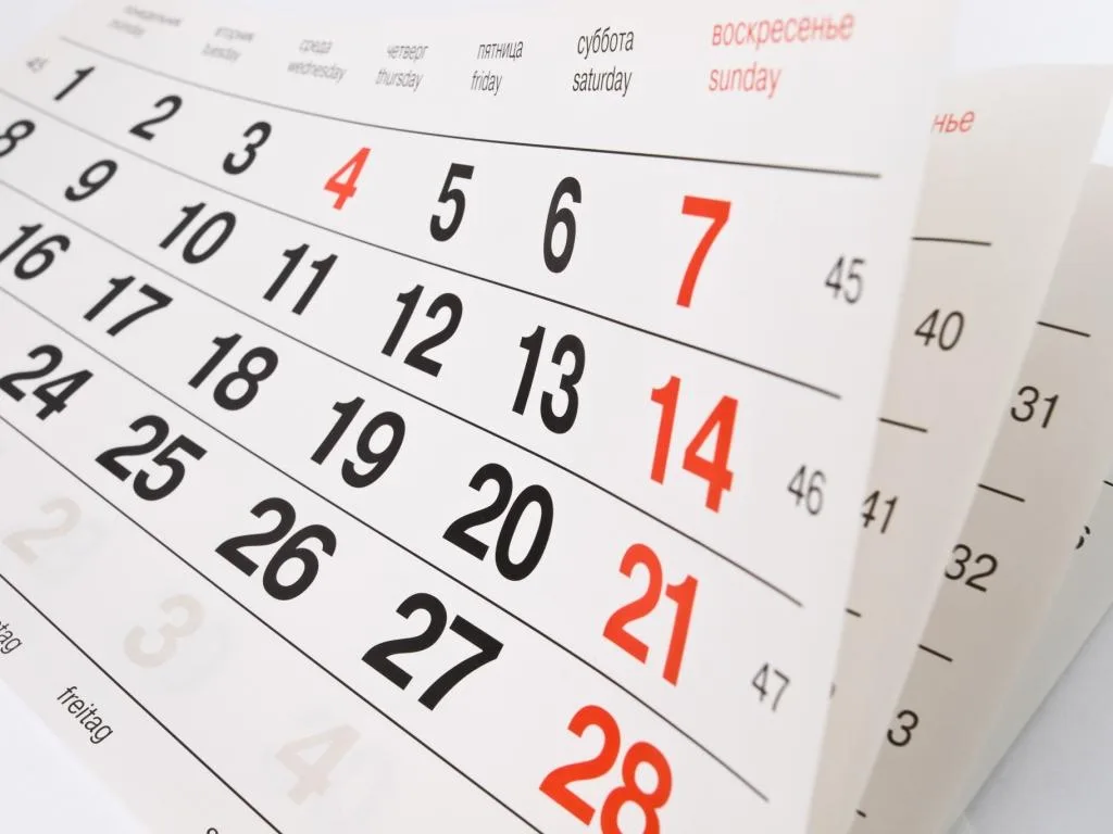 Calendario de feriados