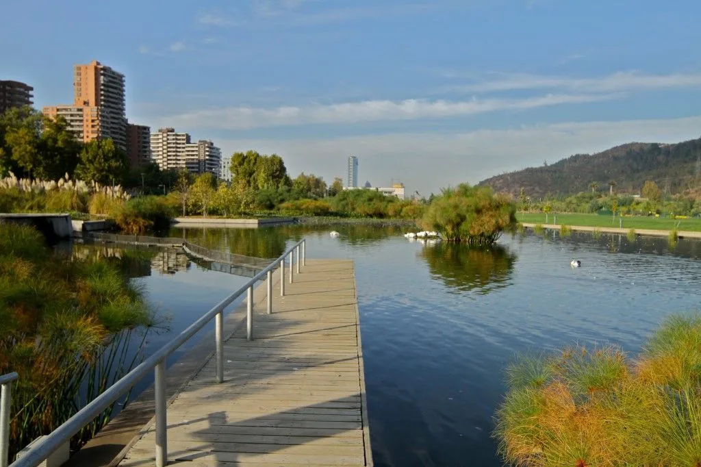 Parque del Bicentenario en Santiago de Chile