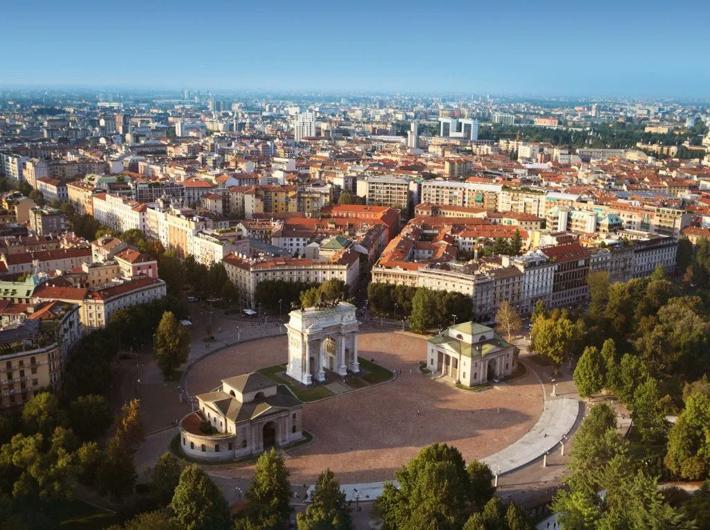 Vista aérea de Milan