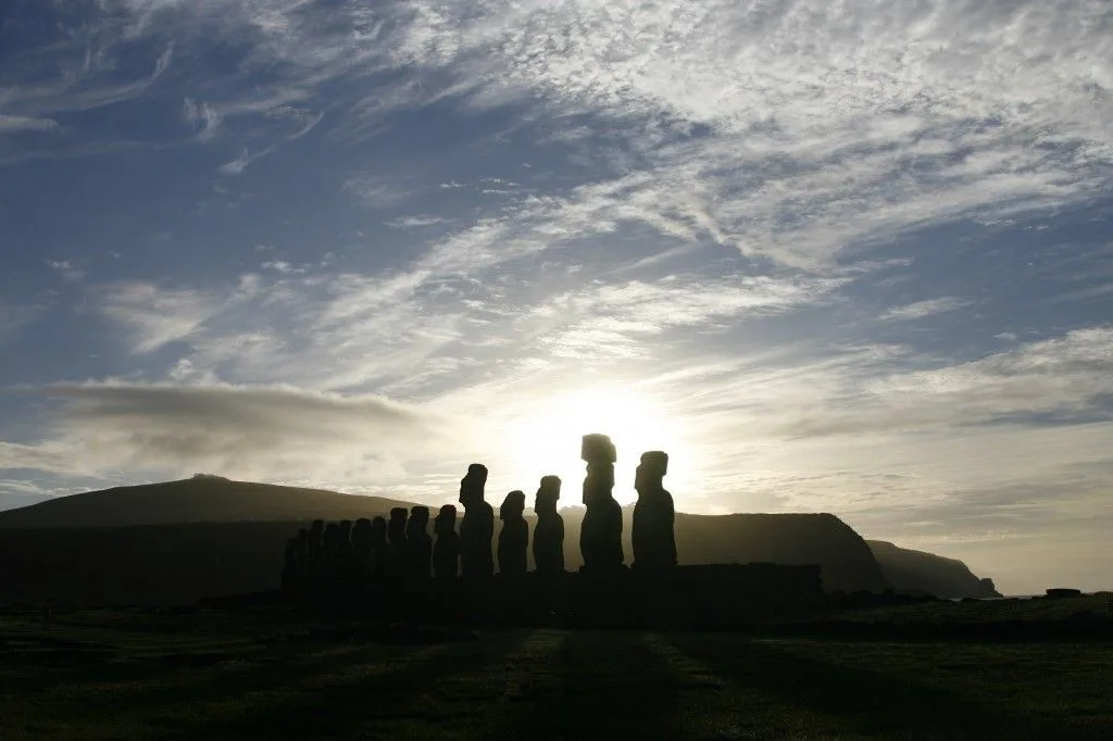 Atardecer en Isla de Pascua