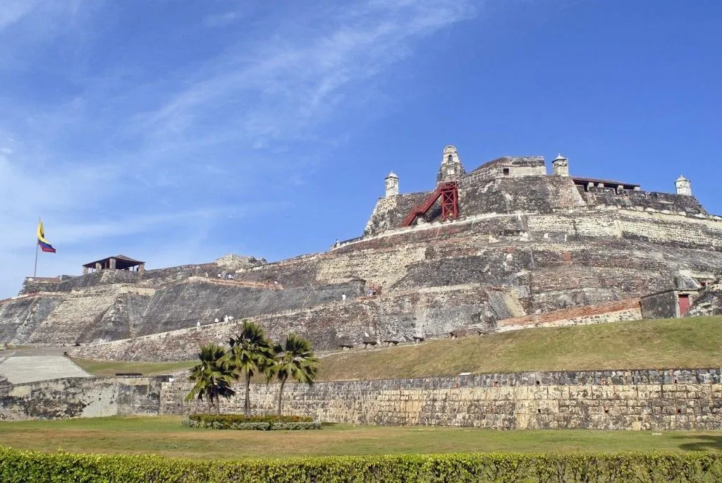 Castillo San Felipe en la ciudad de Cartagena, Colombia
