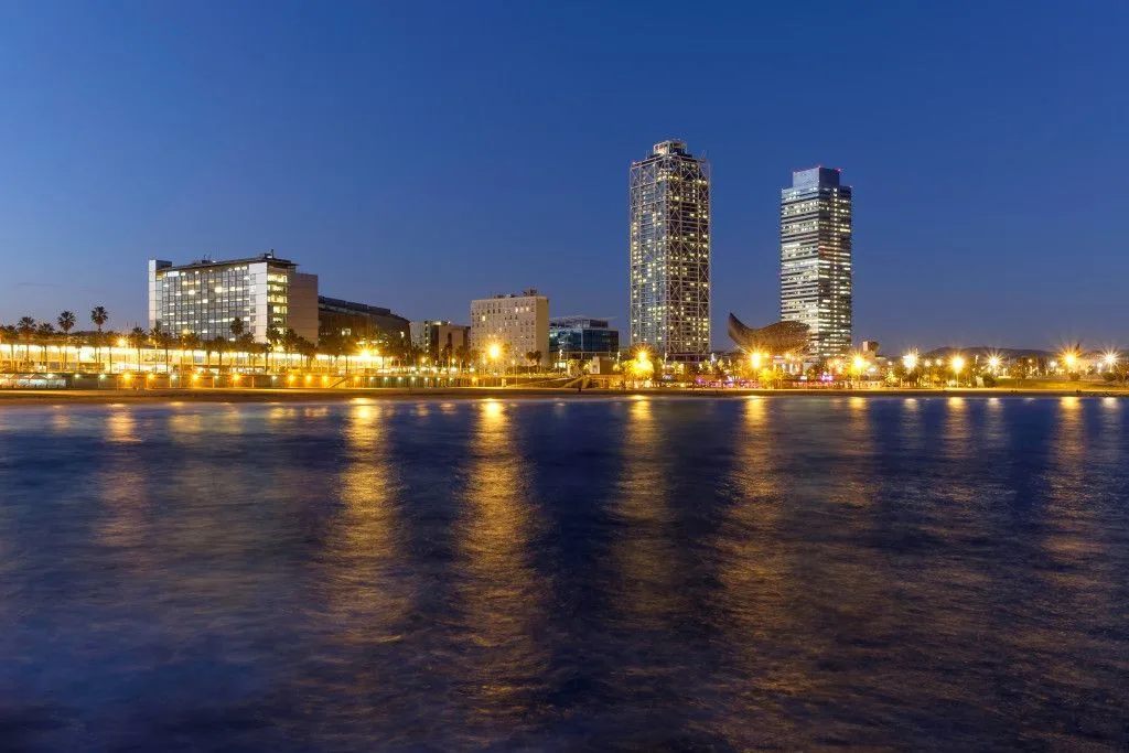 Rambla de Barcelona de noche
