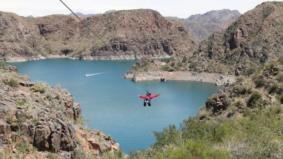 Tirolesa en San Rafael, Mendoza