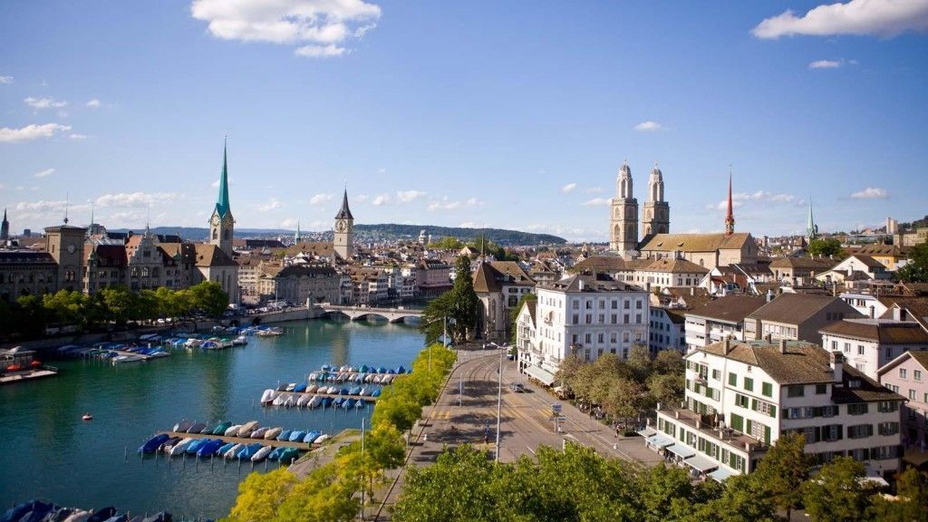 Vista de la hermosa Zurich