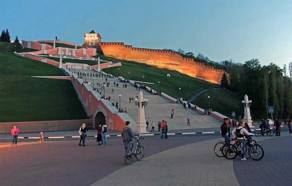 Nizhnij Novgorod escaleras de Chkalov