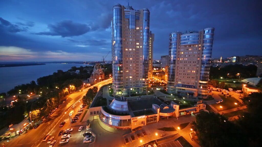Vista aérea de la ciudad de Samara en Rusia